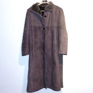 Sawyer of Napa Escape from Ordinary Norm Thompson Suede Shearling fur coat 20